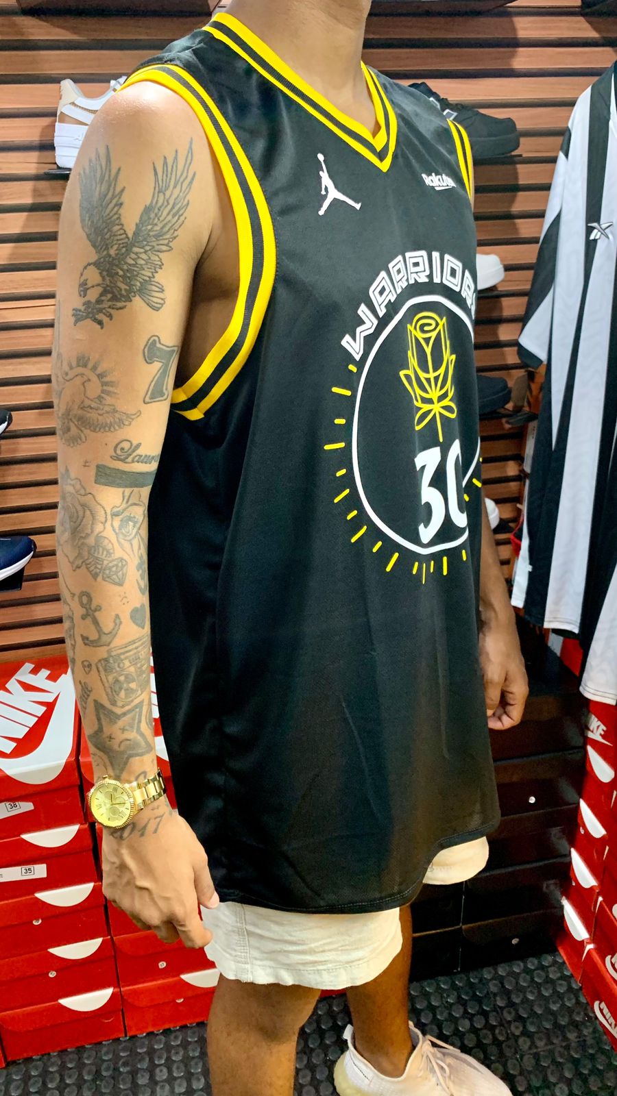Camiseta Golden State Warriors Preta